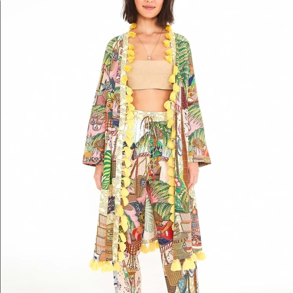 FARM RIO GORGEOUS KIMONO with TASSELS - NWT size XS